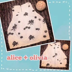 Alice + Olivia Lace Crop Top